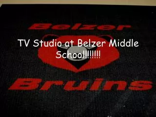 TV Studio at Belzer Middle School!!!!!!!