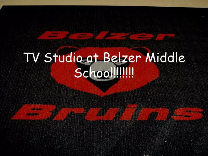 tv studio at belzer middle school