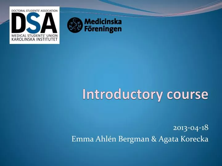 introductory course