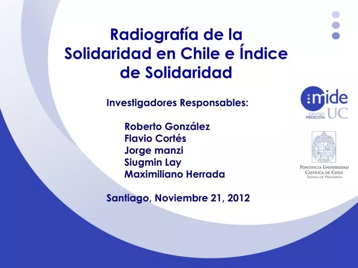 radiograf a de la solidaridad en chile e ndice de solidaridad