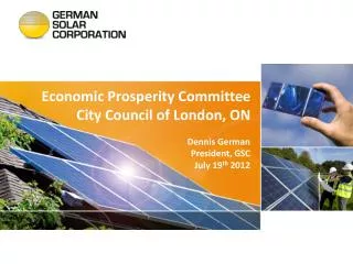 Economic Prosperity Committee City Council of London, ON