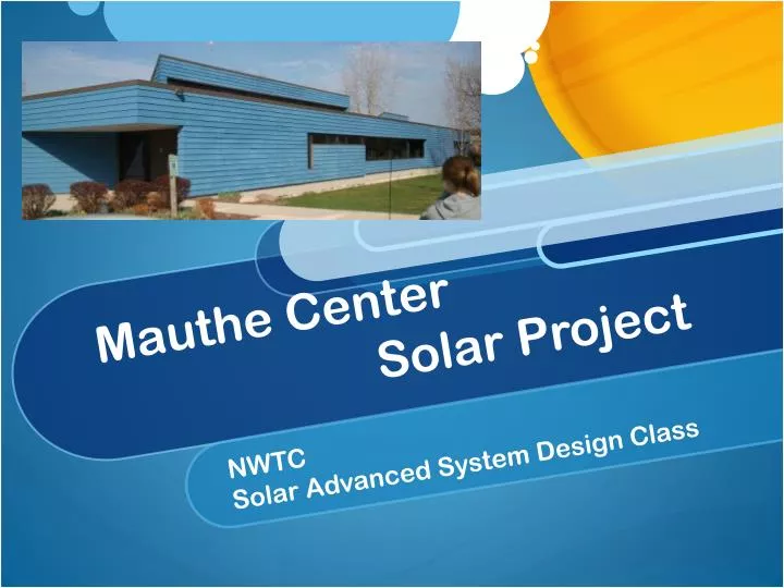 mauthe center solar project