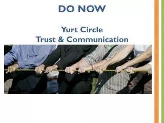 DO NOW Yurt Circle Trust &amp; Communication