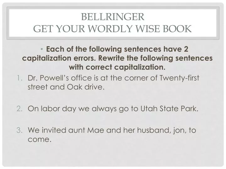 bellringer get your wordly wise book