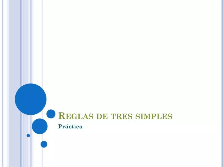 reglas de tres simples