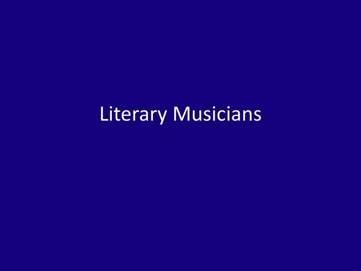 literary musicians