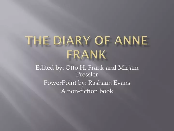 the diary of anne frank