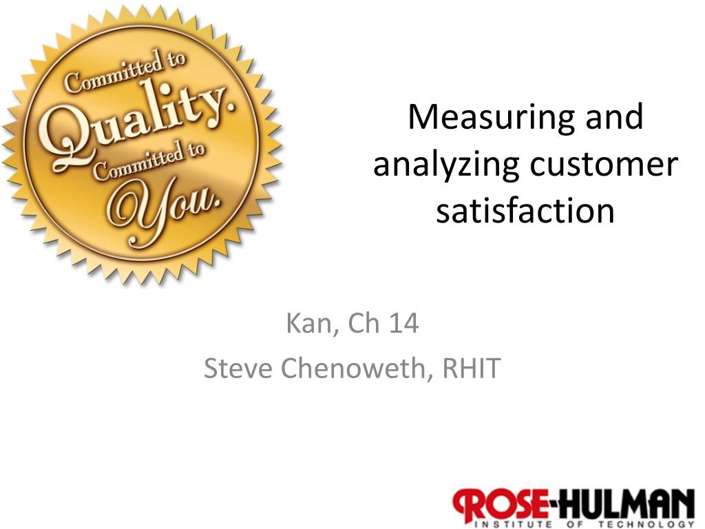 PPT - Measuring and analyzing customer satisfaction PowerPoint ...