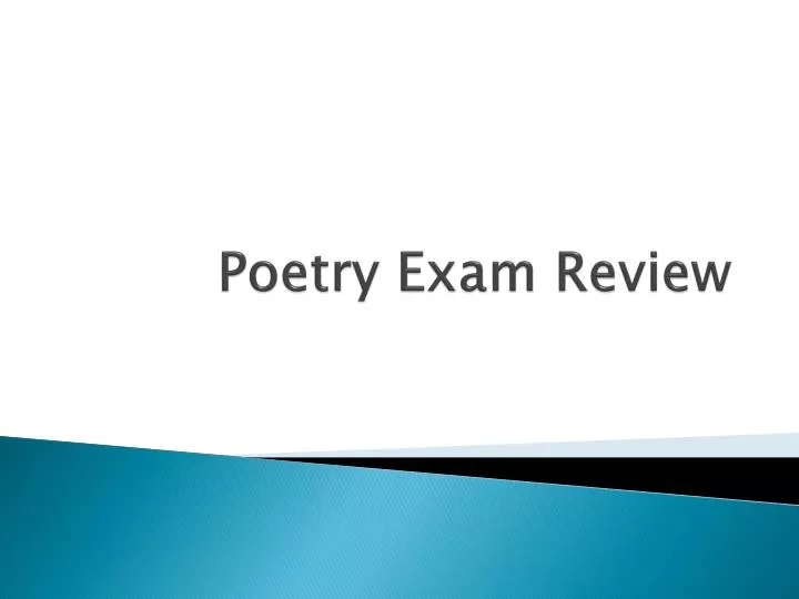 poetry exam review