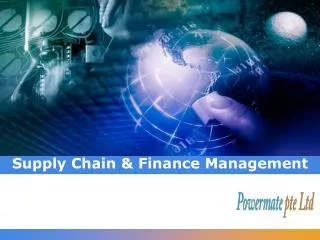 Supply Chain &amp; Finance Management