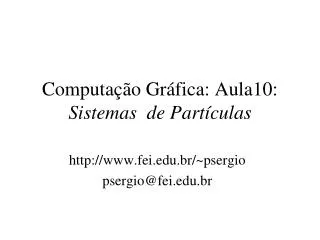 computa o gr fica aula10 sistemas de part culas