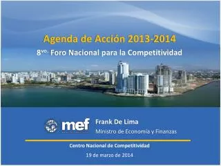 agenda de acci n 2013 2014 8 vo foro nacional para la competitividad