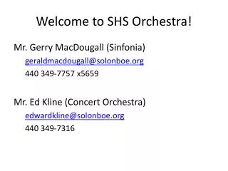 Welcome to SHS Orchestra!