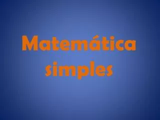matem tica simples