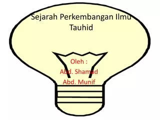 sejarah perkembangan ilmu tauhid