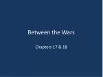 Between the Wars - slide 1