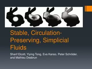 Stable, Circulation-Preserving, Simplicial Fluids