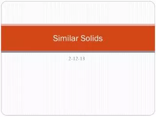 similar solids