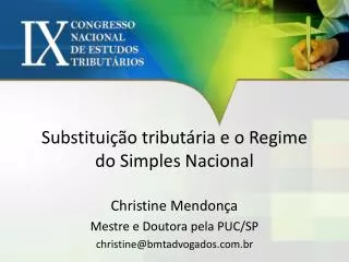 substitui o tribut ria e o regime do simples nacional