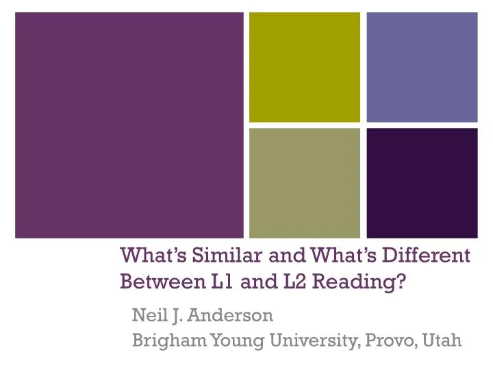 what s similar and what s different between l1 and l2 reading