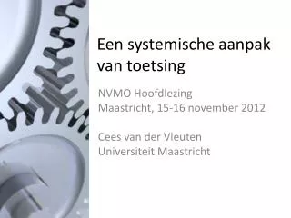 Een systemische aanpak van toetsing