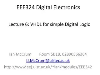 EEE324 Digital Electronics