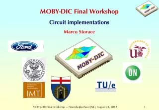 MOBY-DIC Final Workshop Circuit implementations Marco Storace
