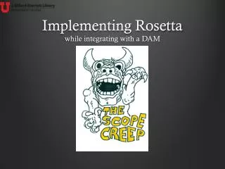 Implementing Rosetta while integrating with a DAM