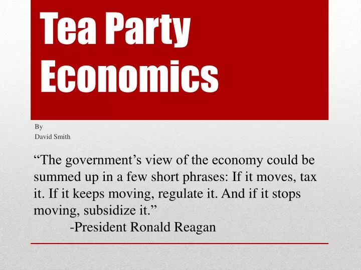 tea party economics