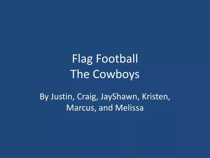 flag football the cowboys