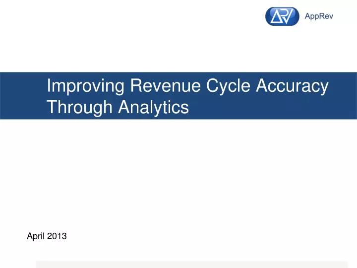 improving revenue cycle accuracy through analytics