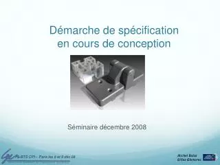 d marche de sp cification en cours de conception