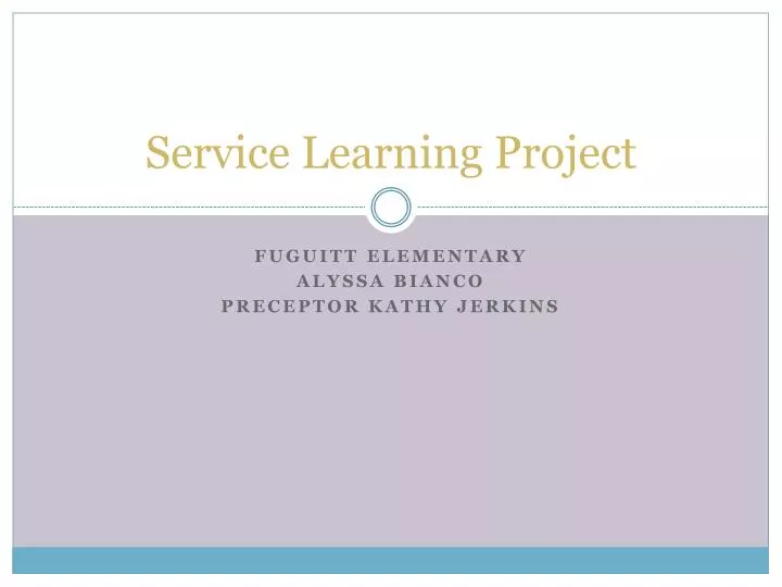 service learning project