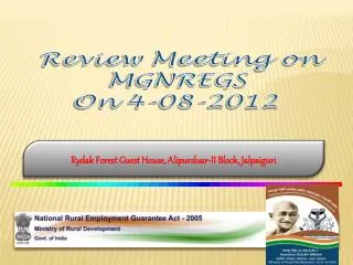 Review Meeting on MGNREGS On 4-08-2012