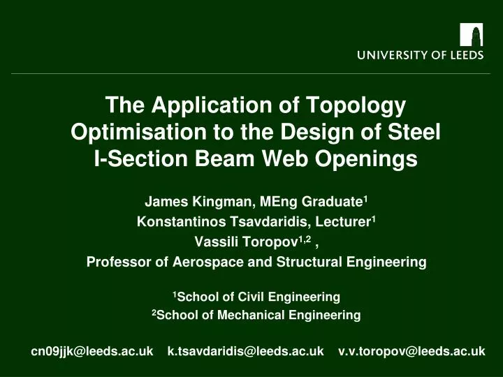 the application of topology optimisation to the design of steel i section beam web openings