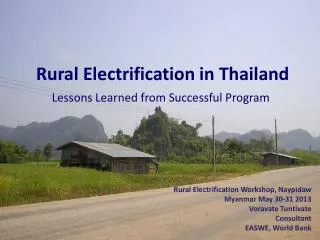 Rural Electrification in Thailand