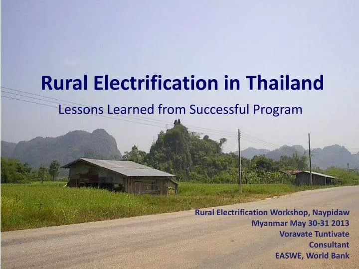 rural electrification in thailand