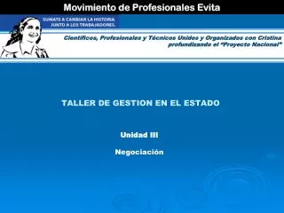 taller de gestion en el estado