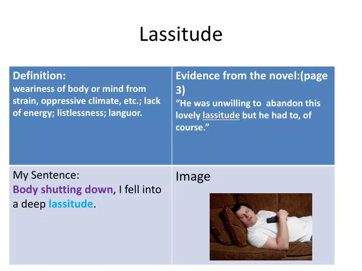 lassitude