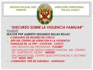 region policial sur direcci n territorial oriente policil cusco