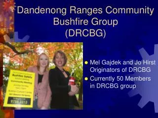Dandenong Ranges Community Bushfire Group (DRCBG)