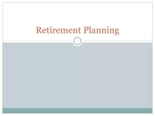 Retirement Planning