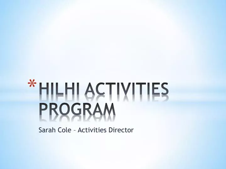 hilhi activities program