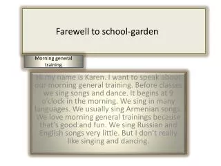 Farewell to school-garden