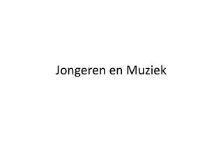 jongeren en muziek