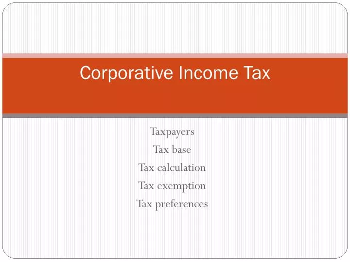 corporative income tax