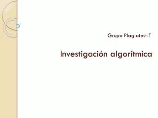 investigaci n algor tmica