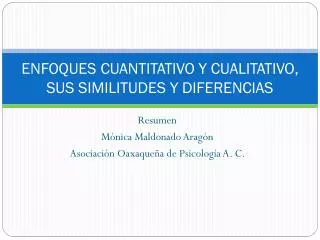 enfoques cuantitativo y cualitativo sus similitudes y diferencias