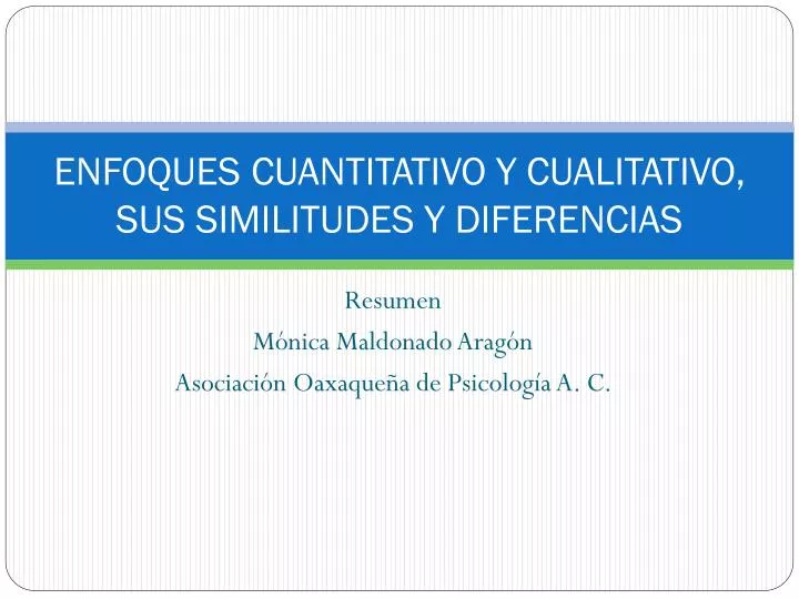 enfoques cuantitativo y cualitativo sus similitudes y diferencias