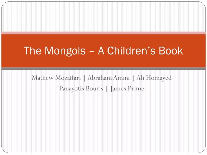 the mongols a children s book
